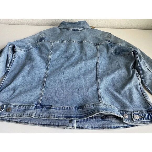 Levi's Women's Plus Size Sz 3X Original Trucker Jacket Denim Medium Wash New - Picture 10 of 10